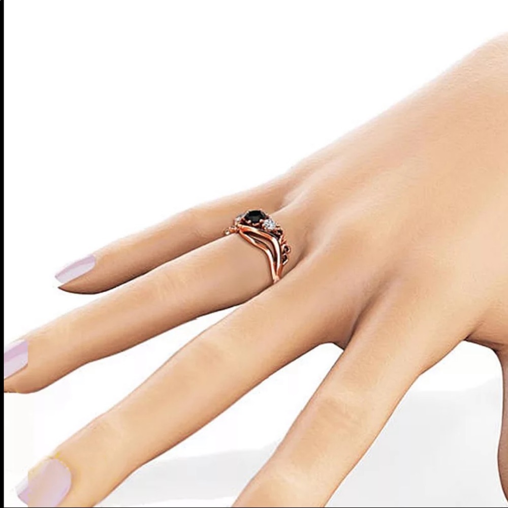 New Women’s Rose Gold Diamond Lady Ring 💍 - Picture 4 of 5